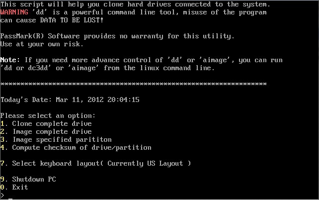 OSF Clone: Das Live-System bootet den PC vom Stick und erstellt eine 1:1-Kopie einer Partition oder der gesamten Festplatte (Bild 4).